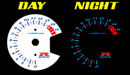 Suzuki GSXR 1000 2007-2008 Reverse Style Illumiglo Gauges 2007 2008 gsxr1000 07 08