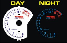 Honda CBR 600 RR 2007-2012  Illumiglo Gauges 600rr cbr600rr SRP-0809 07 08 09 10 11 12 2008 2009 2010 2011 cbr600 reverse