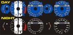 Suzuki Hayabusa 2008  2009 2010 2011 2012 2013 2014 2015 2016 08 09 10 11 12 13 14 15 16 Illumiglo Gauges  1300 1300R GSX  GSXR GSXR1300R GSX1300R 08 Blue Color Face Reverse Style