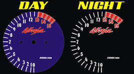Kawasaki ZX 10 ZX10R ZX10 R ZX 10R 2007 2008 07 08 BLUE face Reverse Style Gauges
