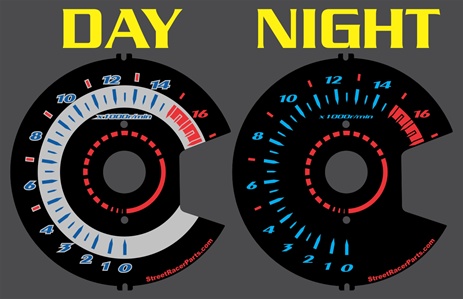 Suzuki GSXR 750 GSXR750 GIXXER 08 09 2008 2009 Reverse Style Black Face Illumiglo Gauges