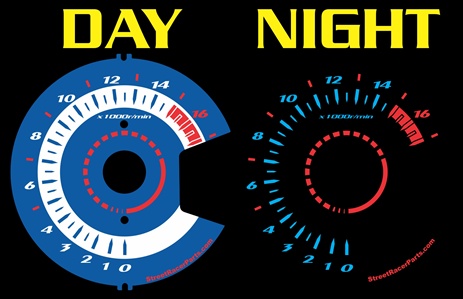 Suzuki GSXR 750 GSXR750 GIXXER 08 09 2008 2009 Reverse Style Blue Face Illumiglo Gauges