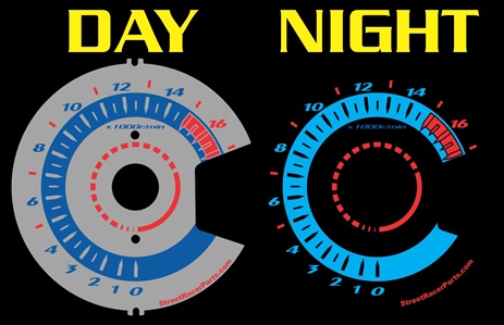 Suzuki GSXR 750 GSXR750 GIXXER 08 09 2008 2009 Reverse Style Silver Face Illumiglo Gauges