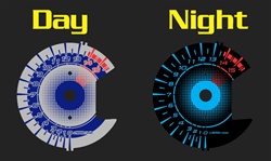 Suzuki GSXR 1000 2009-2012 Silver & Blue glowing Face Reverse Style Illumiglo Gauges gsxr1000 09 10 11 12 2010 2011 glow