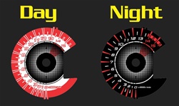 Suzuki GSXR 1000 2009-2012 Red Face Reverse Style Illumiglo Gauges gsxr1000 09 10 11 12  2010 2011 glow